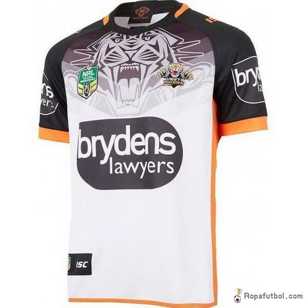 Camiseta Rugby Wests Tigers Replica Segunda Ropa 2018 Blanco